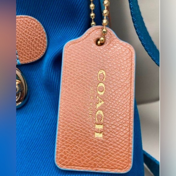 COACH WOMEN'S SAWYER CANVAS CROSSBODY MINERAL BLUE BAG
AUTHENTIC - Picture 4 of 9